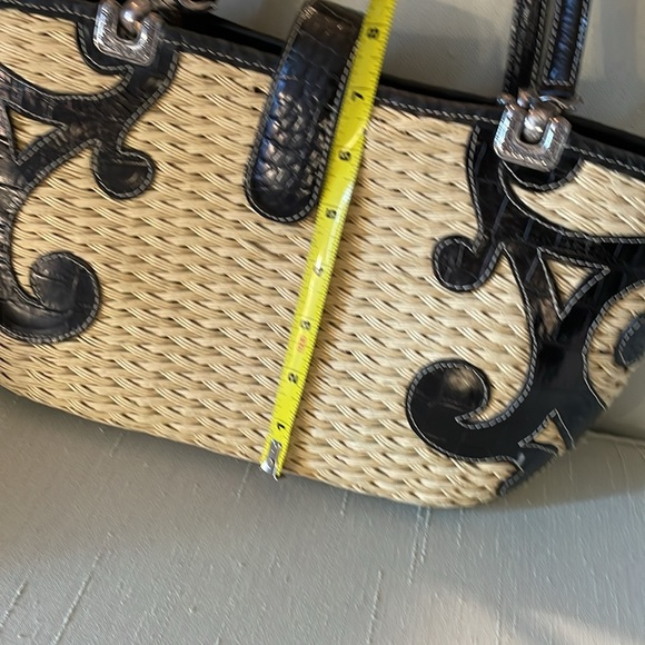 Brighton Straw With Leather Trim Shoulder/Tote Bag - Picture 11 of 13